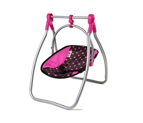 Doll Swing Alice High Chair Black-Pink