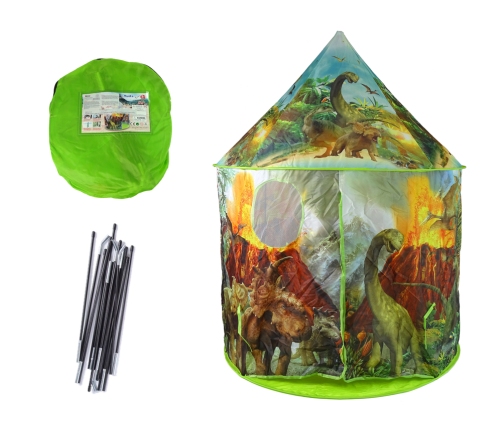 Children's Tent House Dinosaurs Garden Green