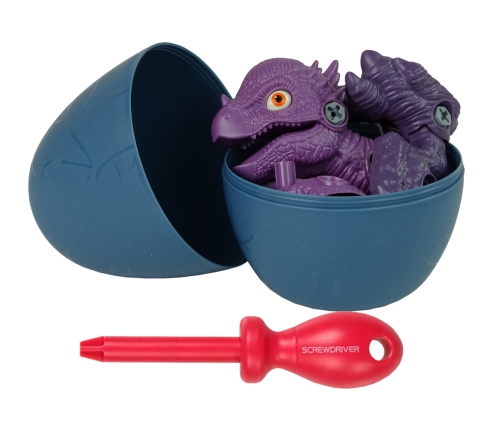 Set Dinosaur Stygimoloch with Egg DIY Screwdriver Purple