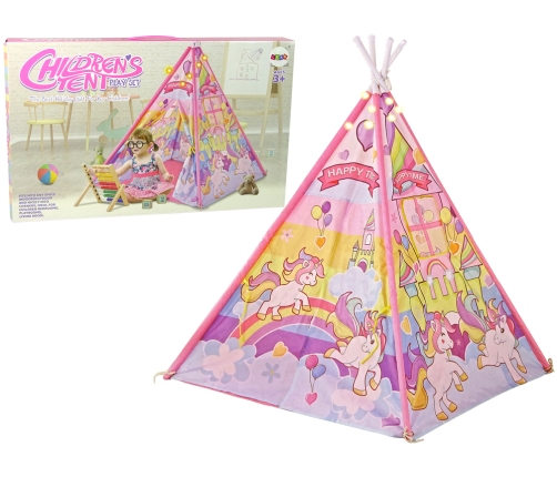 Children's Light-up Tent Unicorn Ponies Pink