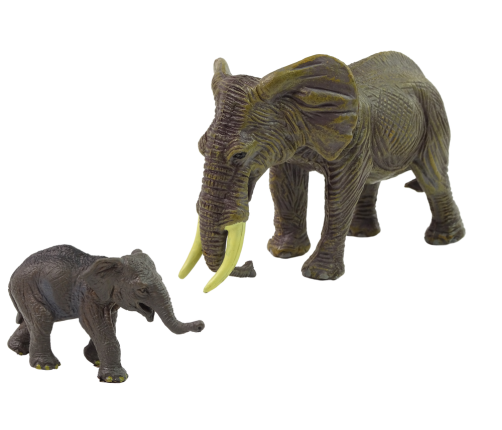 Set of 2 Elephant Figures  Elephant with elephant from the Animals of the World series