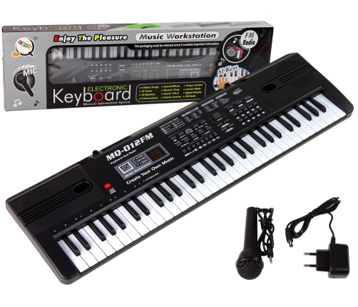 Keyboard MQ-012FM Microphone Radio 61 Keys