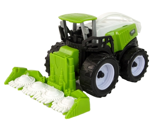 Farm Vehicle Set Green Tractors 4 Pieces