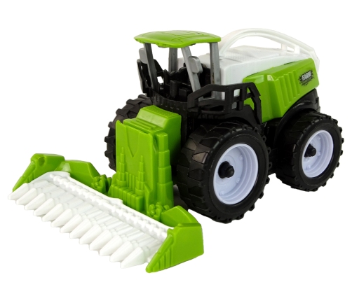 Farm Vehicle Set Green Tractors 4 Pieces