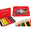 Set of 48 Art Crayons Metal Container