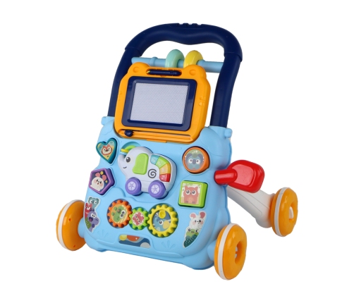 Blue Interactive Push Walker Walker With Educational Board