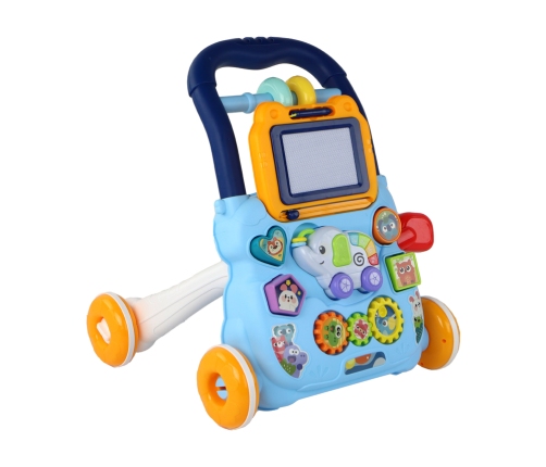 Blue Interactive Push Walker Walker With Educational Board