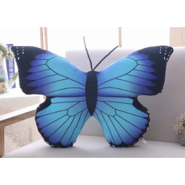 Mascot Plush Butterfly Blue Pillow 40 x 30 cm