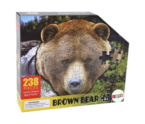 Puzzle 237 pieces Brown Bear Head Theme