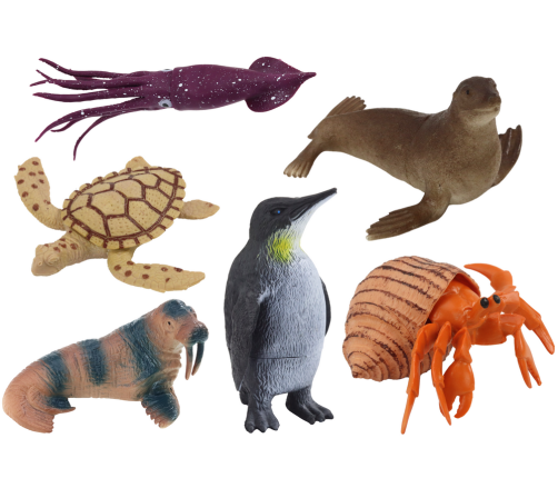 Marine Animals Plants Figures Set 8 El