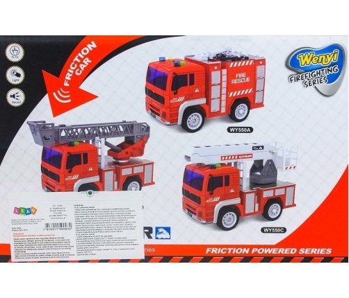 Fire Truck Toy Car - with Sounds & Movable Elements