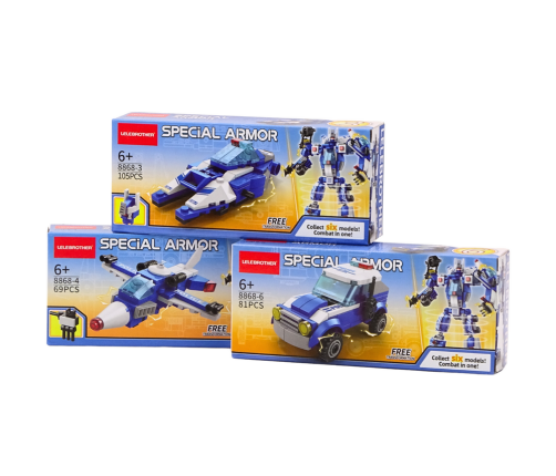 Police Cars Motor Boot Airplane Police Construction Blocks MIX