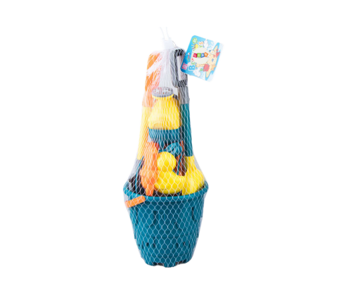 Sand Toy Set, Bucket, Grinder, Spatulas, Molds, Turquoise