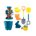 Sand Toy Set, Bucket, Grinder, Spatulas, Molds, Turquoise