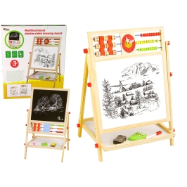 Double-Sided Educational 2in1 Wooden Drawing Board