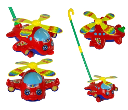 Plane Push Toy Noisemaking Moves Tongue and Propeller