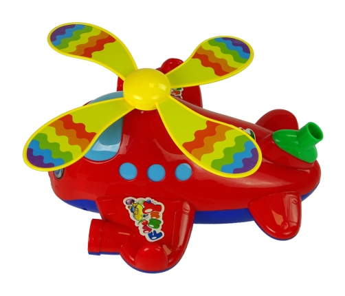 Plane Push Toy Noisemaking Moves Tongue and Propeller