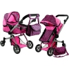 2in1 Doll Bogie and Stroller Alice - Pink and with Dots