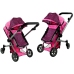 2in1 Doll Bogie and Stroller Alice - Pink and with Dots