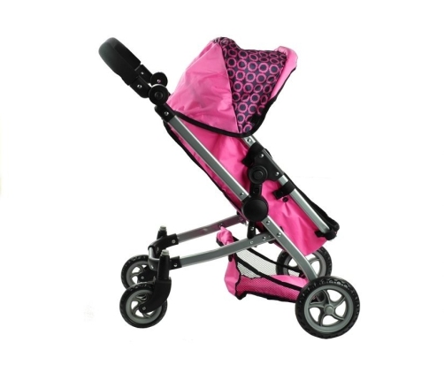 2in1 Doll Bogie and Stroller Alice - Pink and with Dots