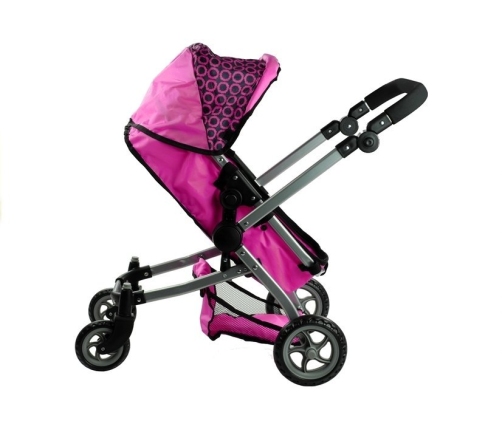 2in1 Doll Bogie and Stroller Alice - Pink and with Dots