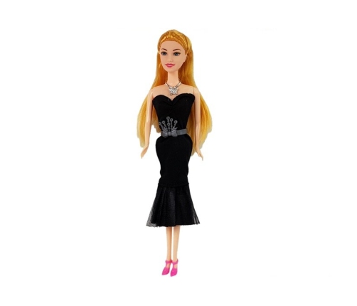 Doll in a black dress 28 cm Jewelry Beads