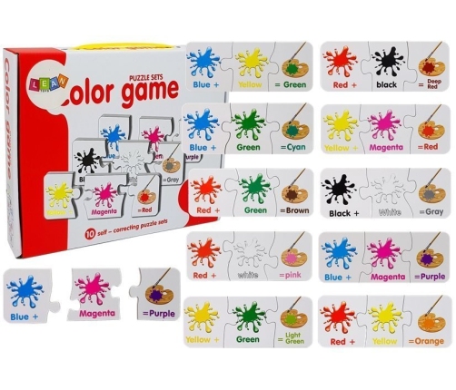 Puzzle Educational English Colors 10 Connections