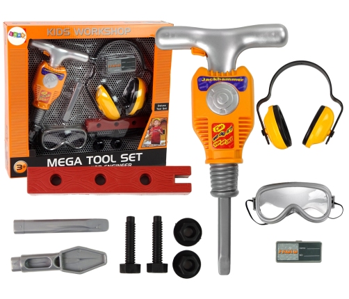 Tool set for a little builder jackhammer.