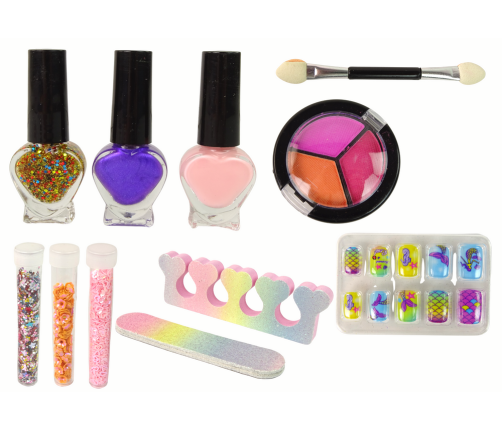 Rainbow Nail Art Makeup Set