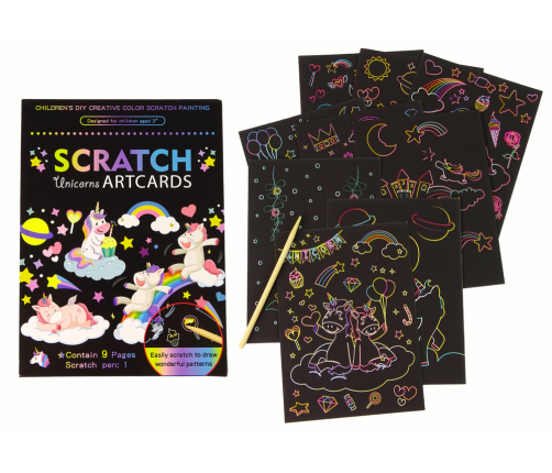 Scratch Coloring Book For Kids Unicorns