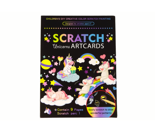 Scratch Coloring Book For Kids Unicorns