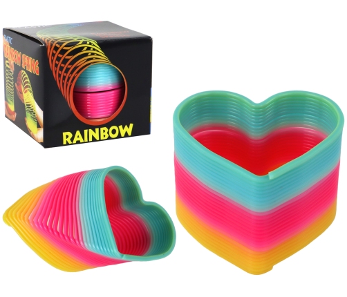 Iconic Rainbow Spring Heart Calming Gadget 6CM