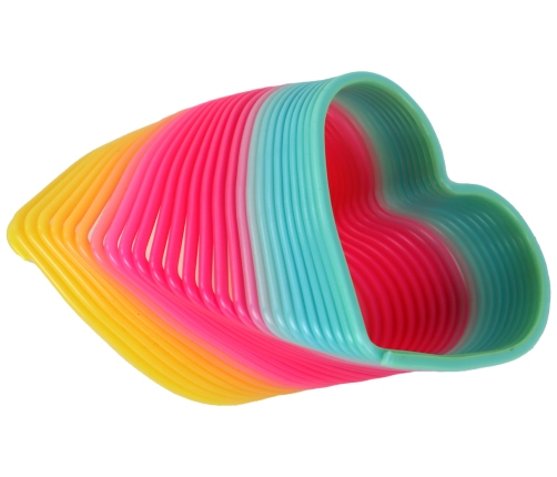 Iconic Rainbow Spring Heart Calming Gadget 6CM