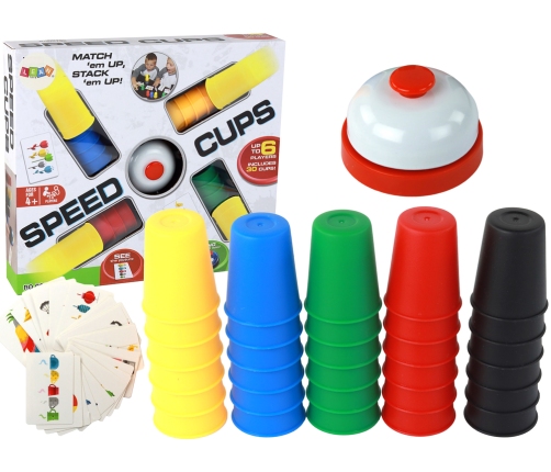 Family Arcade Game Speed Cups Cups Bell Cards