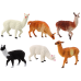 Set of Alpaca Llama Farm Set Figures 6 pcs. Mix