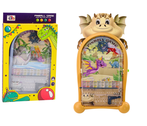 Arcade Game Pinball Dinosaurs Dragon Stand Beige