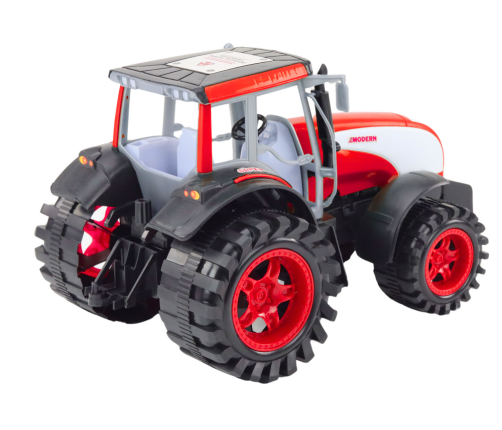 Large Farm Tractor Agricultural Drive Red