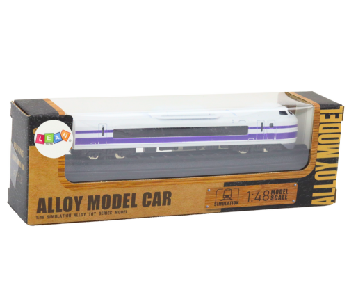 Collector's Model Train Wagon 1:48 Metal White and Purple