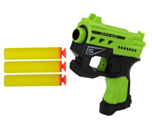 Mini Foam Dart Gun With Suction Cups, green