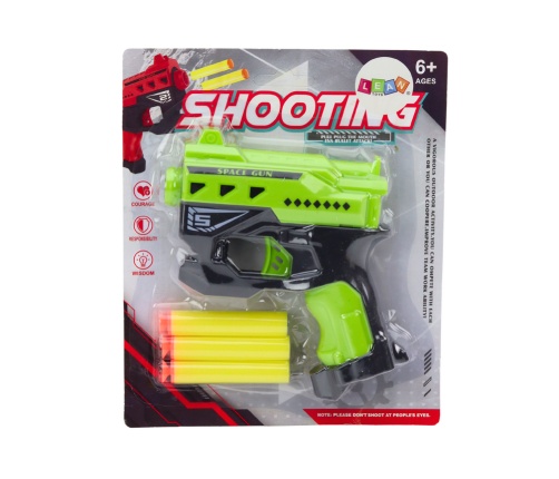 Mini Foam Dart Gun With Suction Cups, green