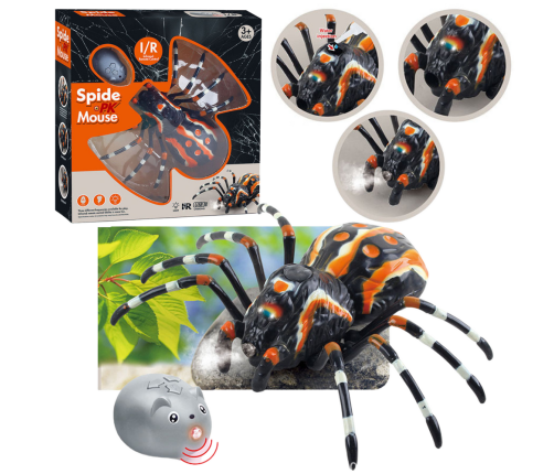 Remote Controlled Spider Tarantula Infrared Black R/C ST