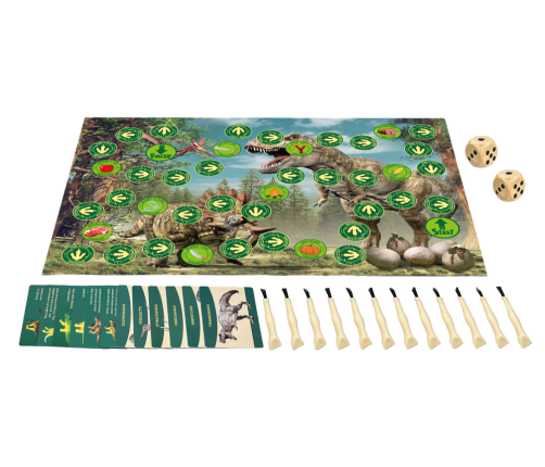 Dinosaur Eggs Set Figures Excavation Board Game 12 Pcs