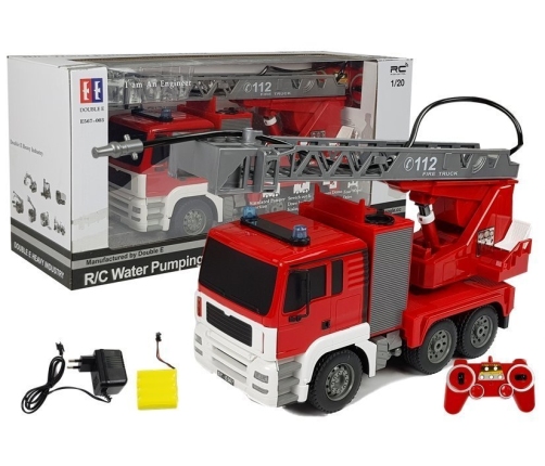 Remote-controlled fire truck with ladder No.4691