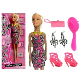 Model Doll Sofi with Accessories Handbag Brush