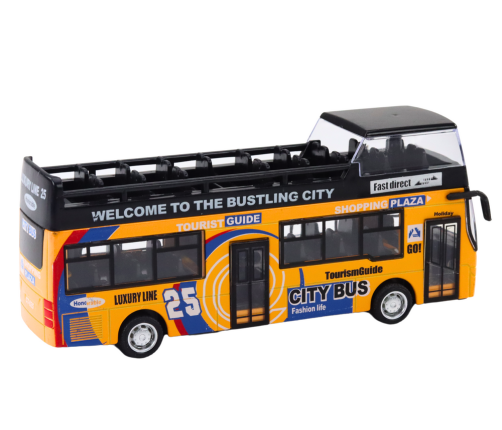 Tourist Coach Double Decker Openable Door Yellow