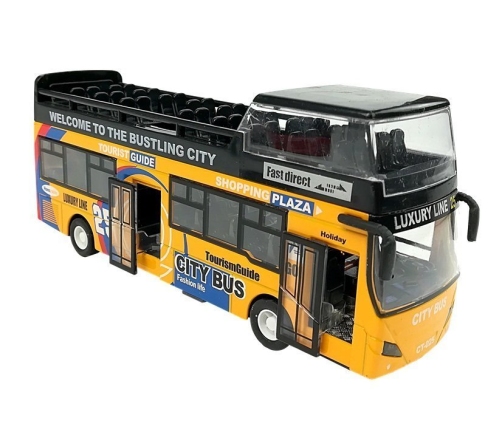 Tourist Coach Double Decker Openable Door Yellow