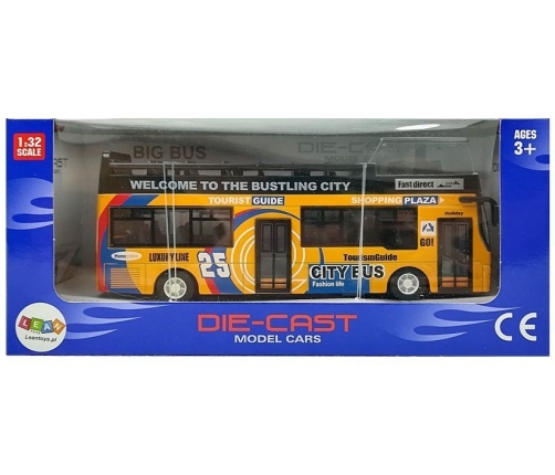 Tourist Coach Double Decker Openable Door Yellow