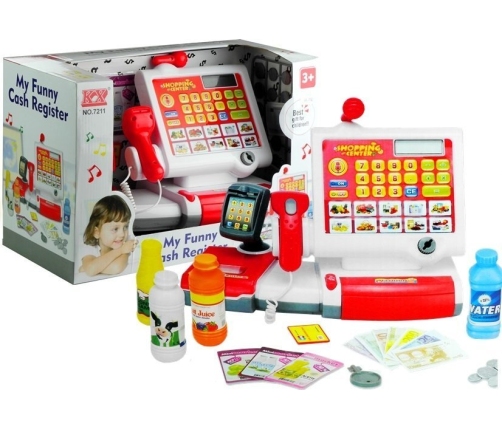 Interactive Cash Register with Playmoney and Accessories