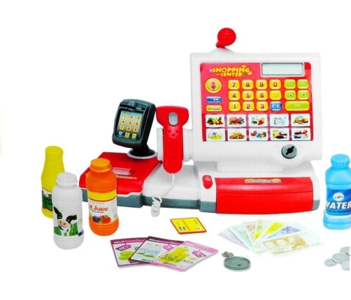 Interactive Cash Register with Playmoney and Accessories