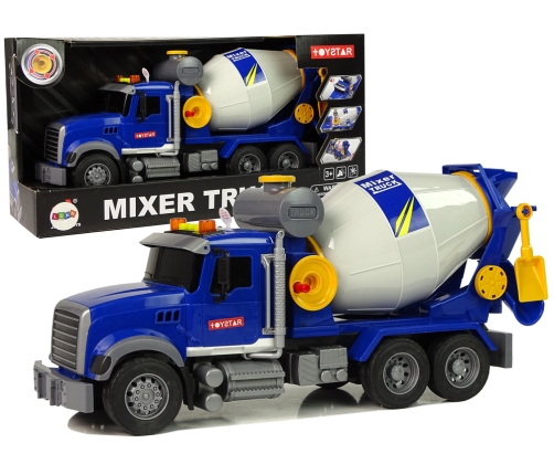 Blue Concrete Mixer Rotating Pear Lights Sounds